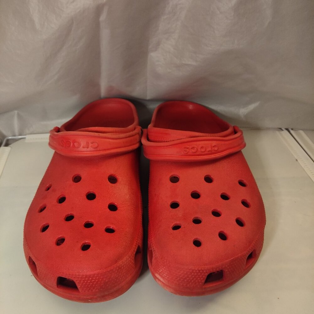 CROCS CLASSIC PEPPER RED Slip On Rubber Clogs US Men's 13